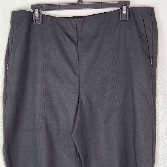 J. Jill Essentials Cotton Black Pull On Ponte Pants With Zip Slash Pockets 14 - Picture 3 of 10
